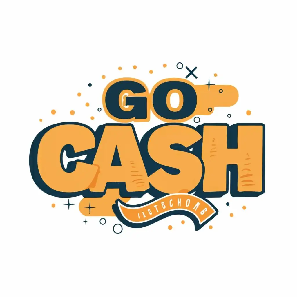 logo, SCHOOL, with the text "GO CASH", typography