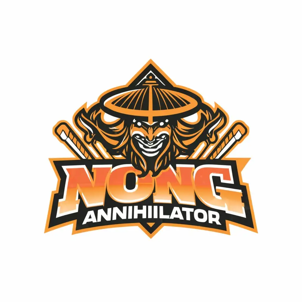 a logo design,with the text "Nong Annihilator", main symbol:Straw Chinese hat,complex,be used in Sports Fitness industry,clear background
