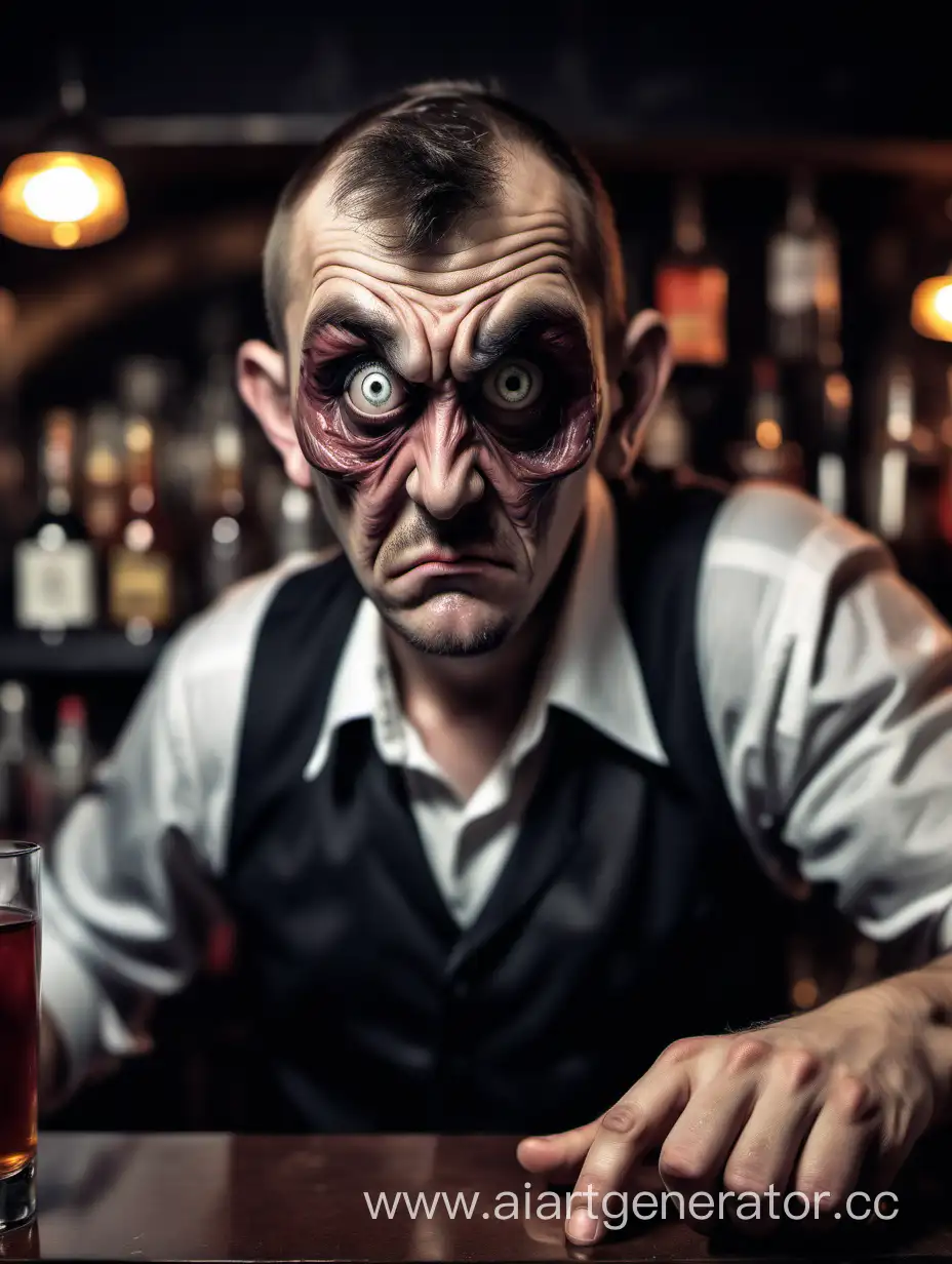 Unique-Bartender-with-Crooked-Eyes-and-Hunchback-in-Mysterious-Setting