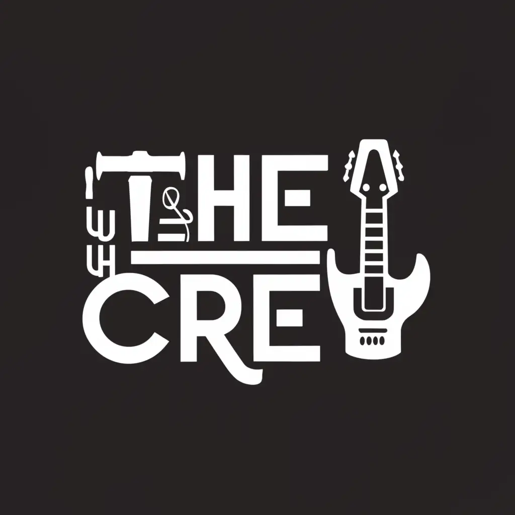 a logo design,with the text "The Crew", main symbol:construction, funk, feel good, music,Minimalistic,clear background
