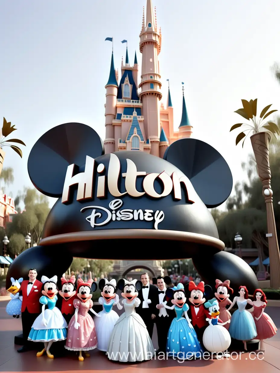 Disney-Celebration-at-Hilton-Characters-Gathered-in-Festive-Atmosphere