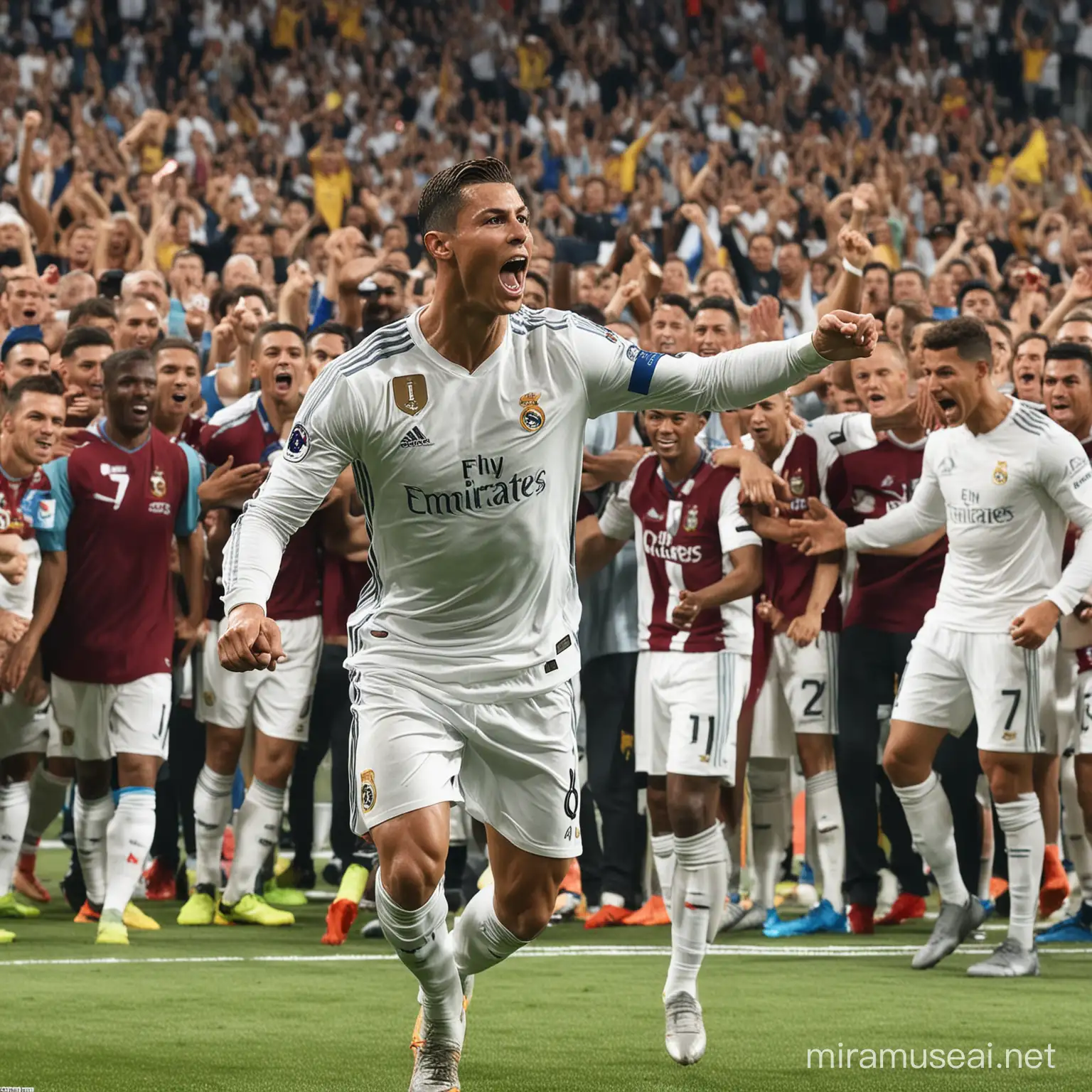 "8. Record-Breaking Moment: Embody the pride and accomplishment of breaking records, just like Cristiano Ronaldo's historic achievements on the playground."

