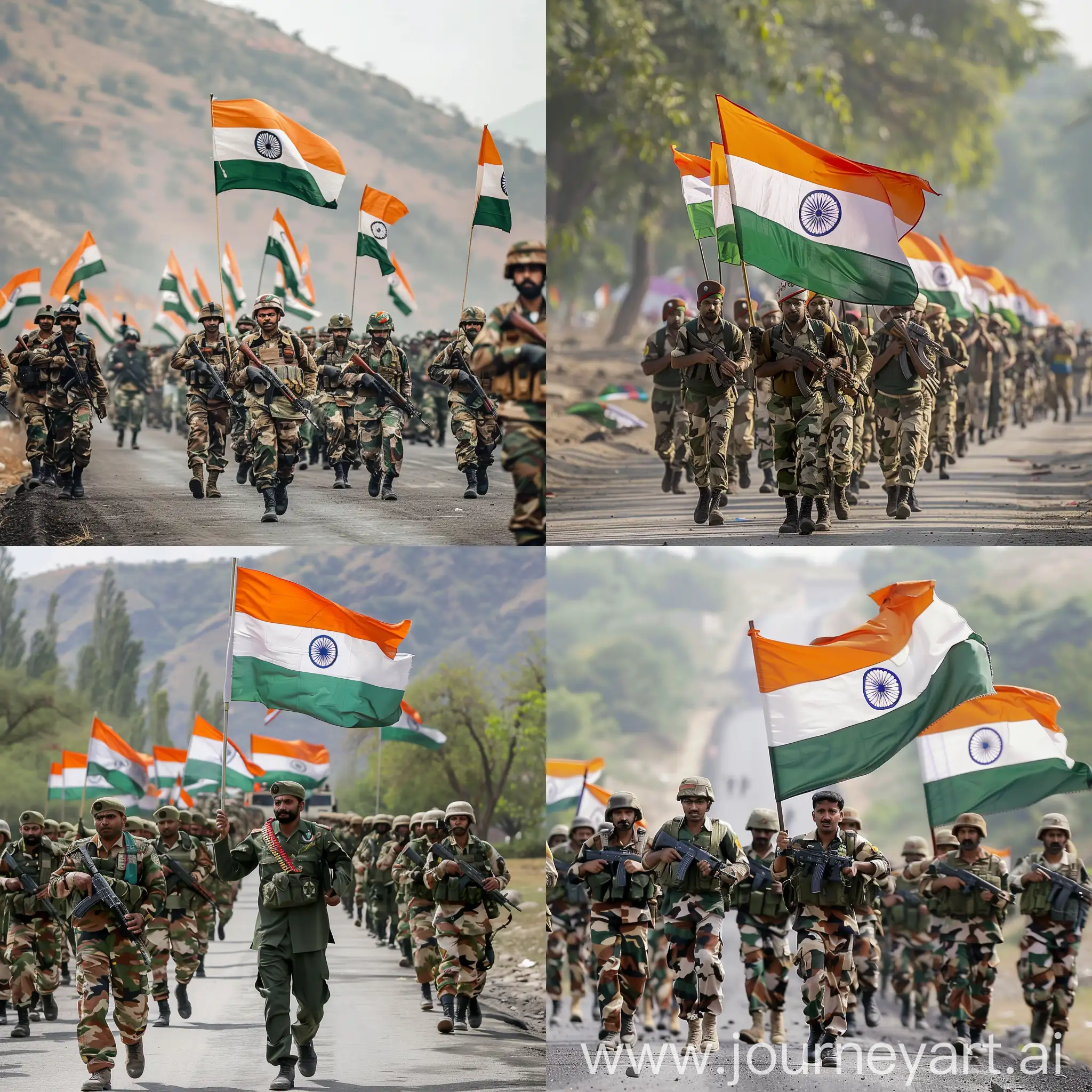 Indian-Army-Marching-with-National-Flag-towards-Lahore