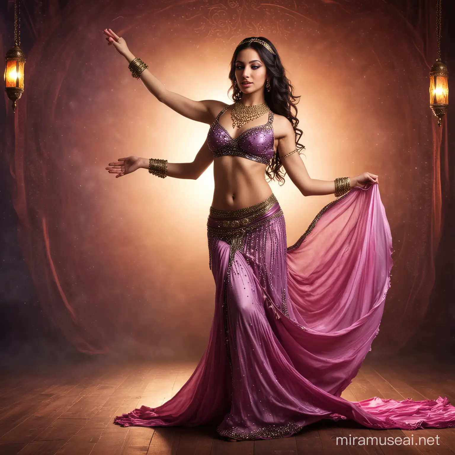 Enchanting Belly Dance Performance in a 1001 Nights Setting
