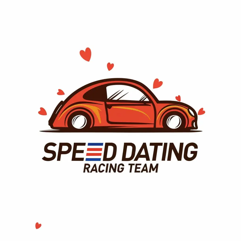 Logo-Design-for-Speed-Dating-Racing-Team-Minimalistic-Car-Contour-with-Heart-Wheels