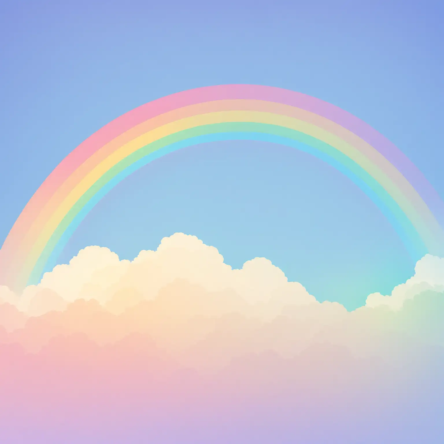 Vibrant Rainbow Against Clear White Background