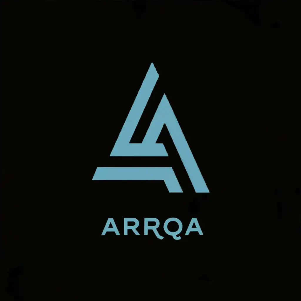 a logo design,with the text "ARQA", main symbol:A,Moderate,clear background