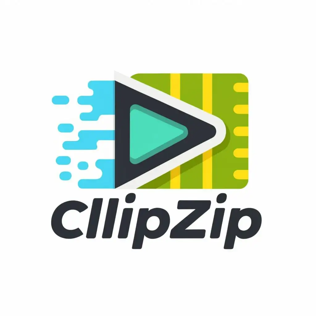 logo, video file compressed by spring compressor, with the text "ClipZip", typography, be used in Internet industry