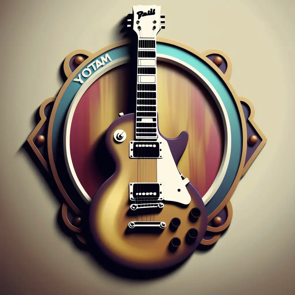 Custom Les Paul Guitar Logo Design for Yotam