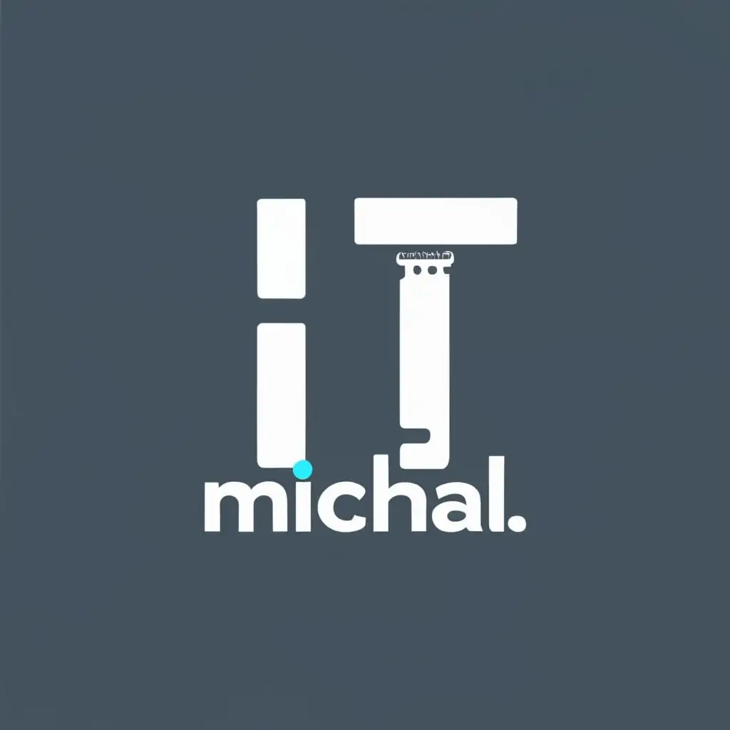 logo, IT , server, computers, websites, networking, with the text "ITMICHAL.sk", typography, be used in Internet industry