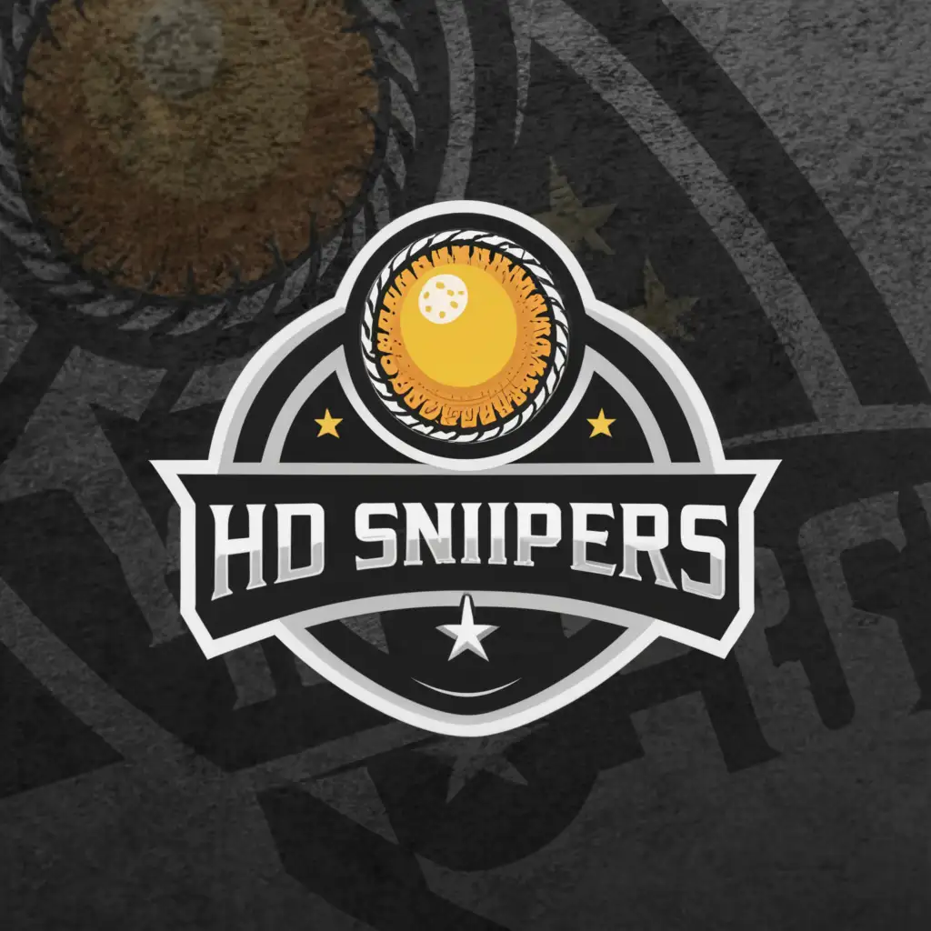 a logo design,with the text "HD SNIPERS", main symbol:Cricket,Moderate,be used in Sports Fitness industry,clear background