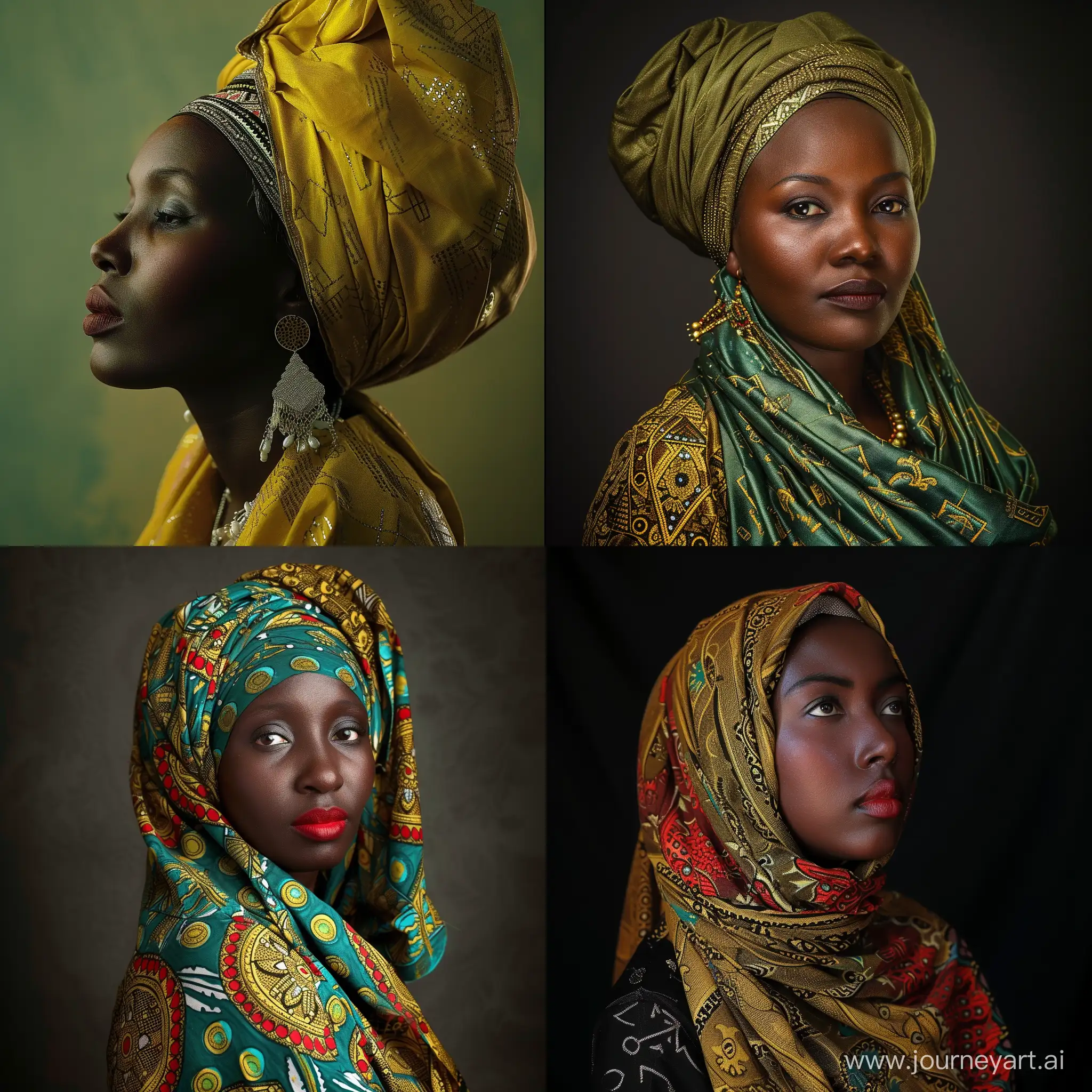 Portrait of a Black woman wearing Sudanese traditional thoub.