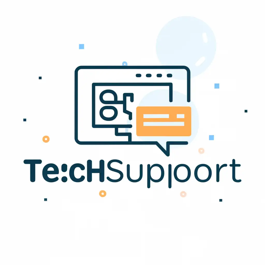 a logo design,with the text "TechSupport", main symbol:Support Help,Moderate,clear background
