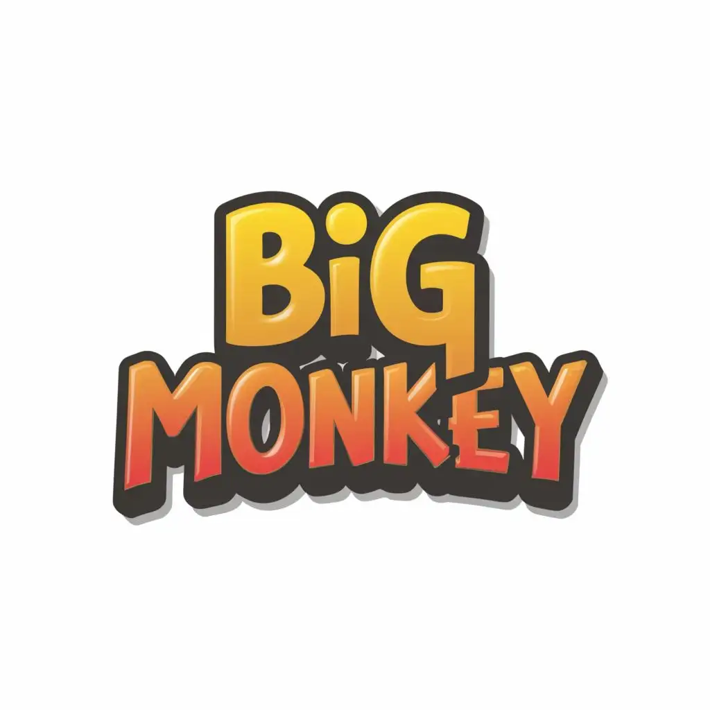 a logo design,with the text "Big Monkey", main symbol:Indiana Jones font,Moderate,be used in Entertainment industry,clear background