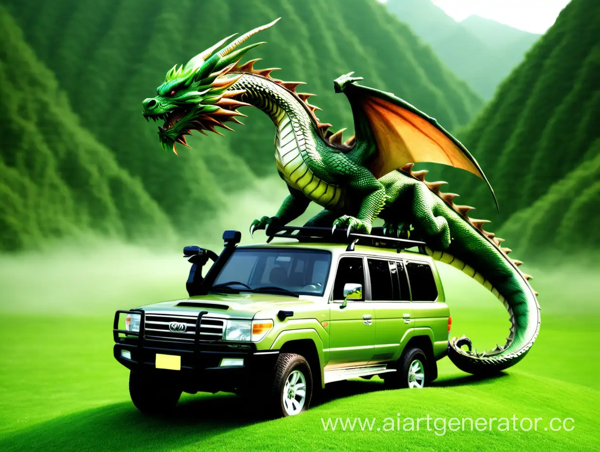 Dragon-on-a-Land-Cruiser-Amidst-Lush-Green-Nature