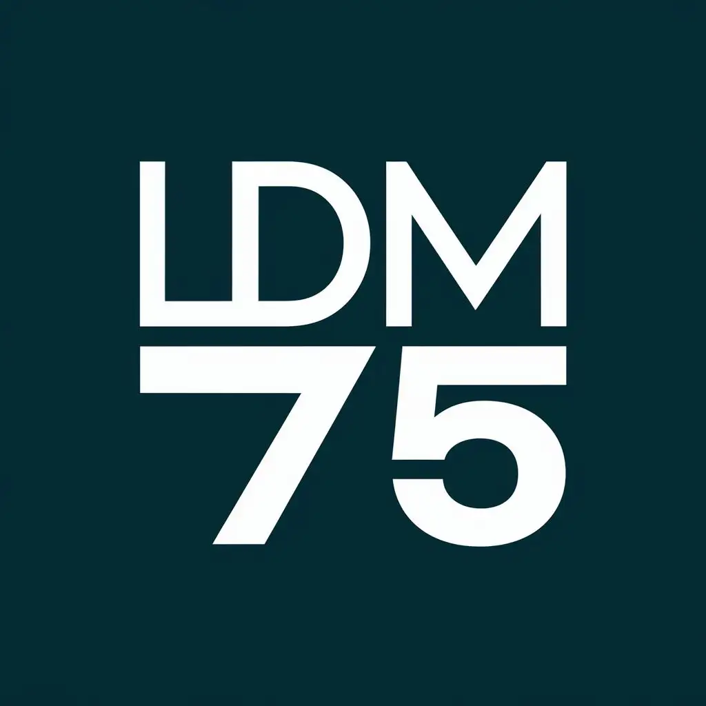 logo, delivery, with the text "LDM 75", typography