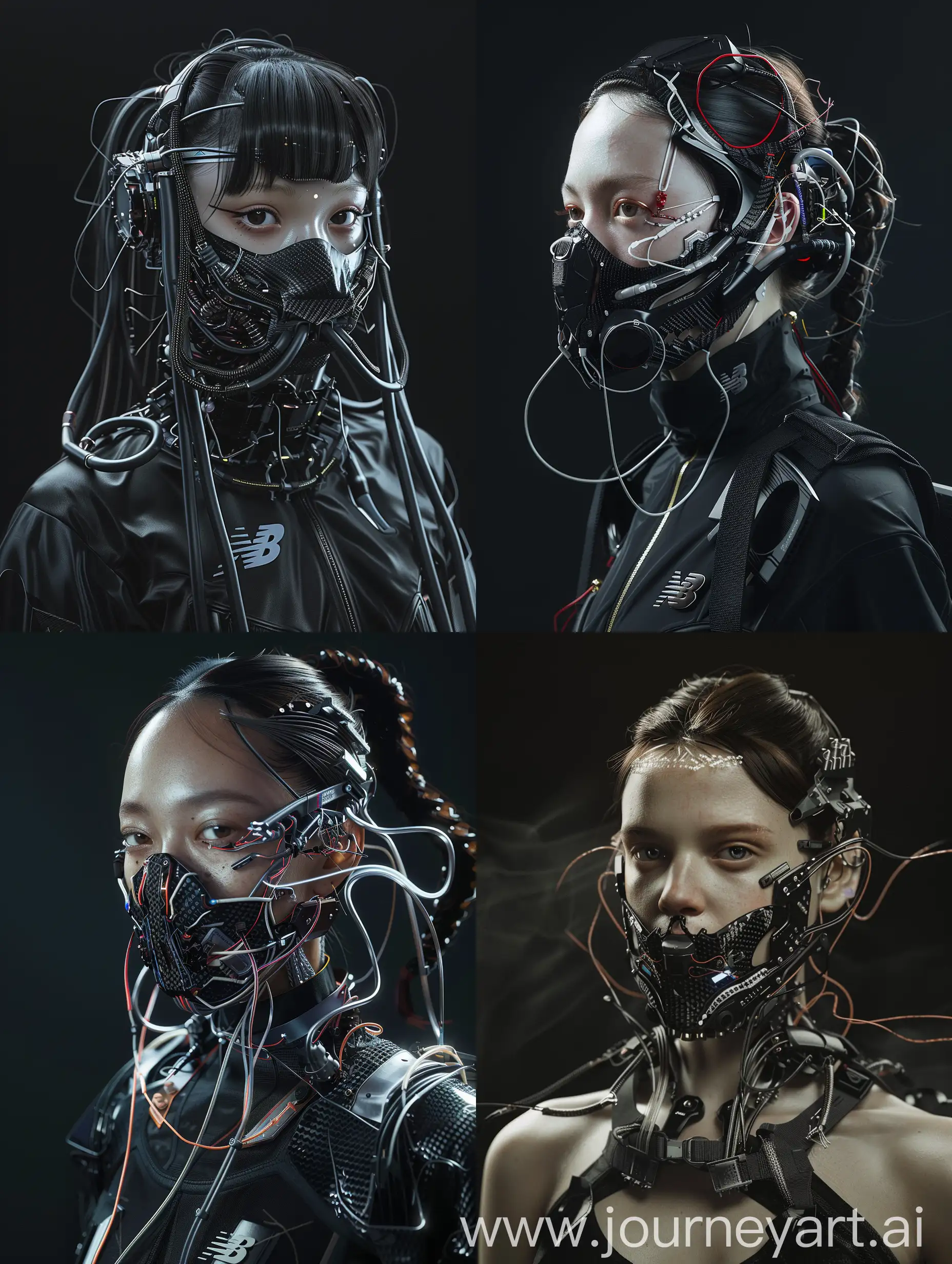 Futuristic-Cyberpunk-Beauty-with-Carbon-Fiber-Mask-in-Dynamic-Motion