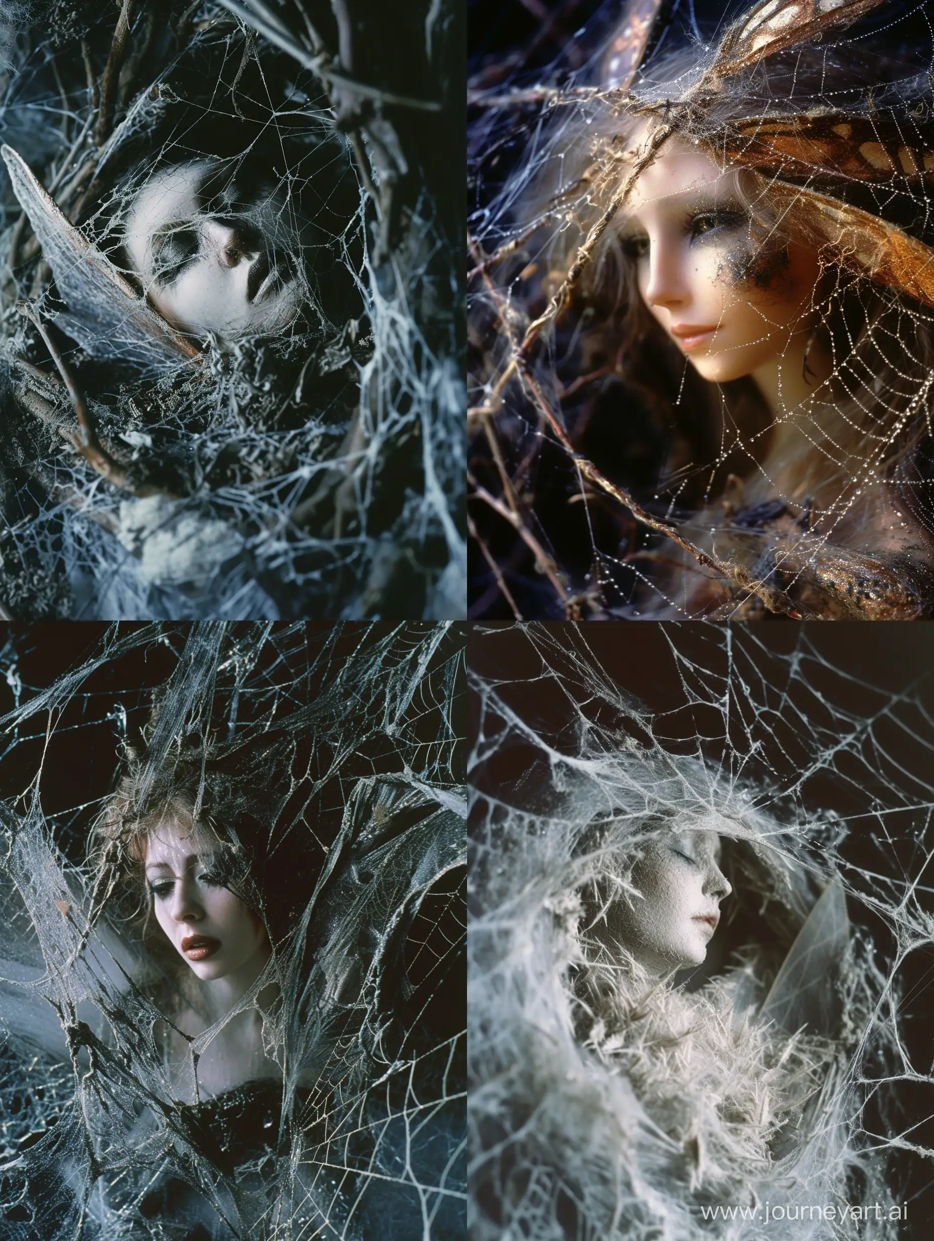 Captivating-Horror-Core-Image-Enchanting-Fairy-Trapped-in-Sinister-Spiderweb