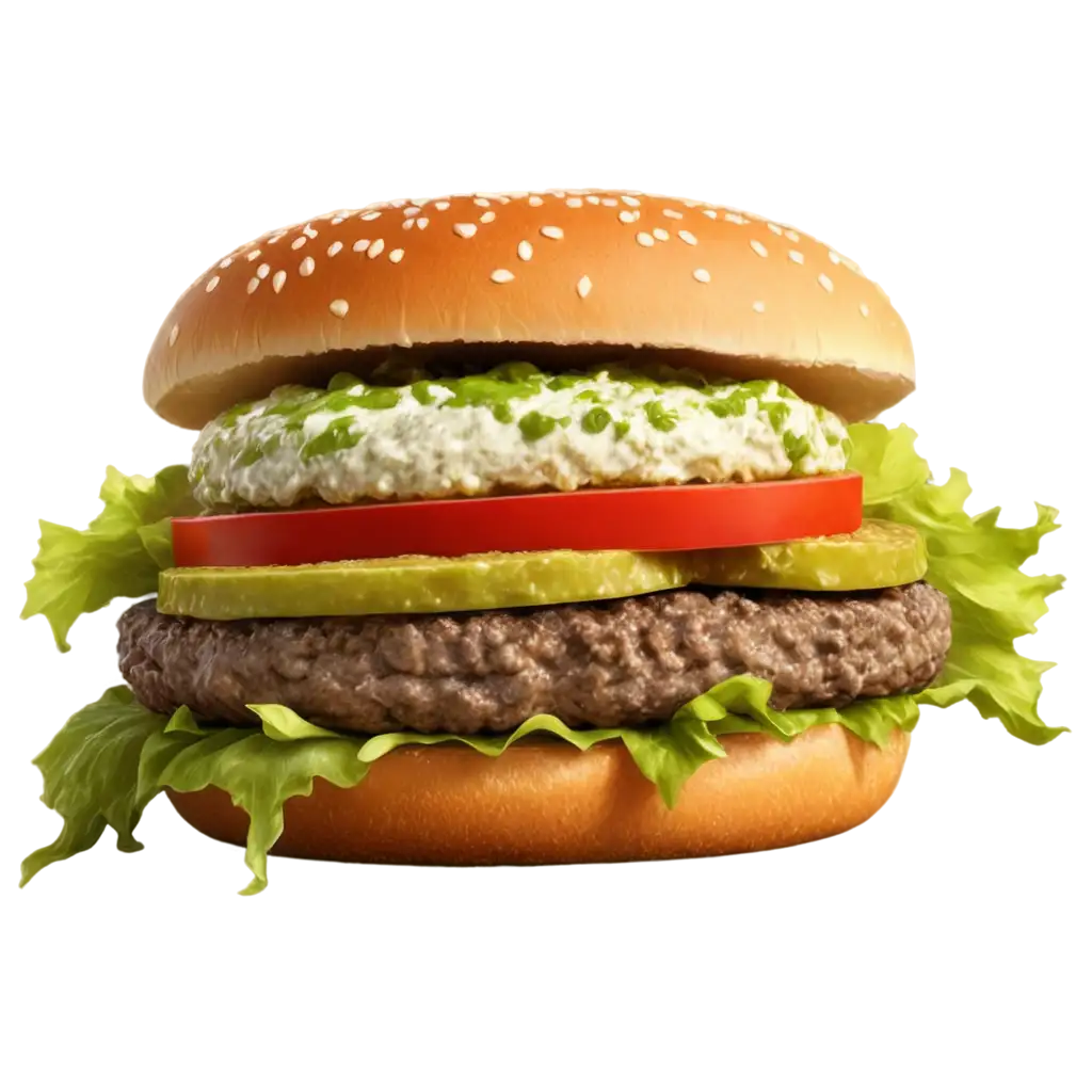 3D Green Chile Cheeseburger