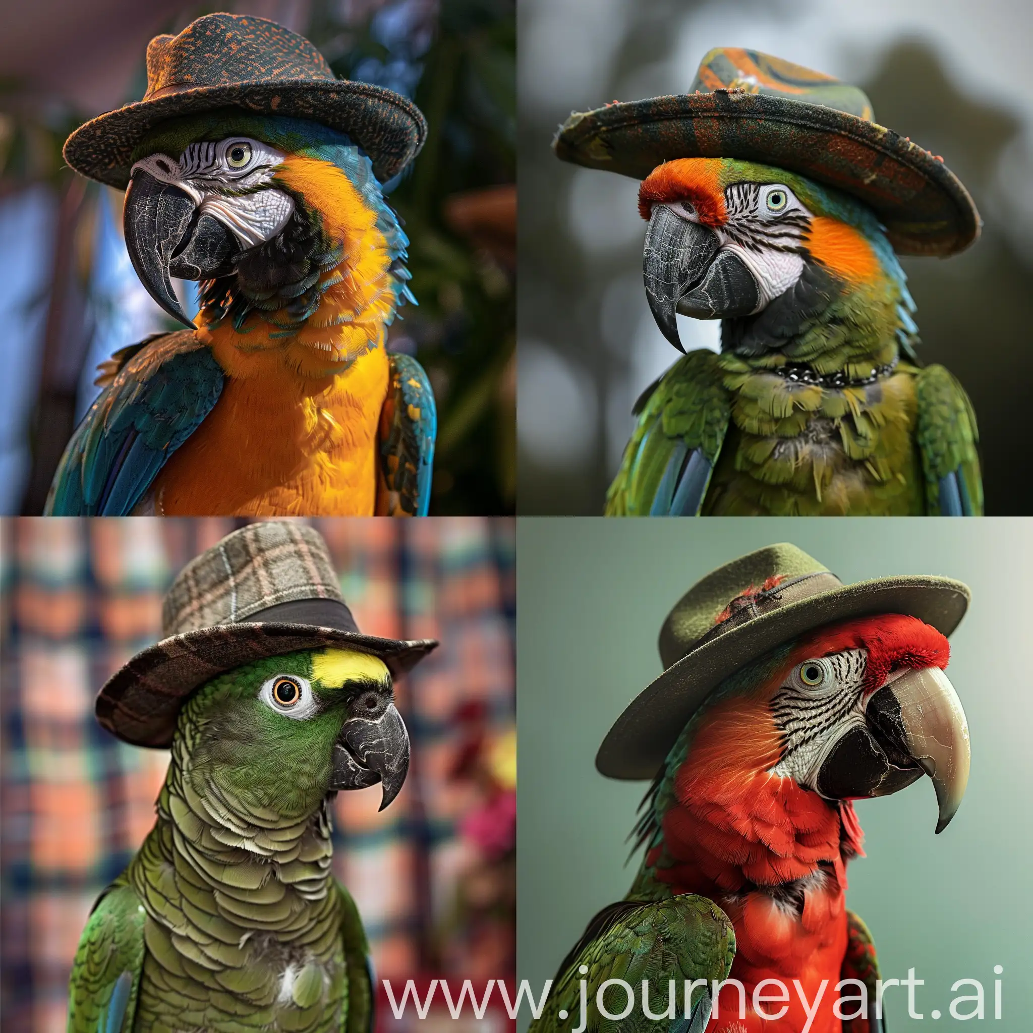 Elegant-Parrot-Gentleman-Wearing-a-Stylish-Hat