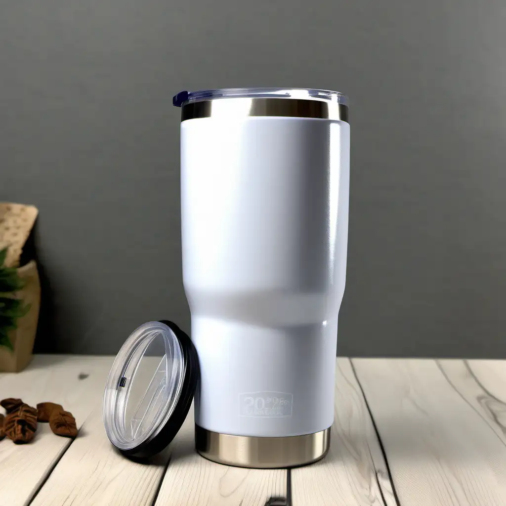 Stainless Steel Tumbler with 20 oz Capacity and Glossy Finish