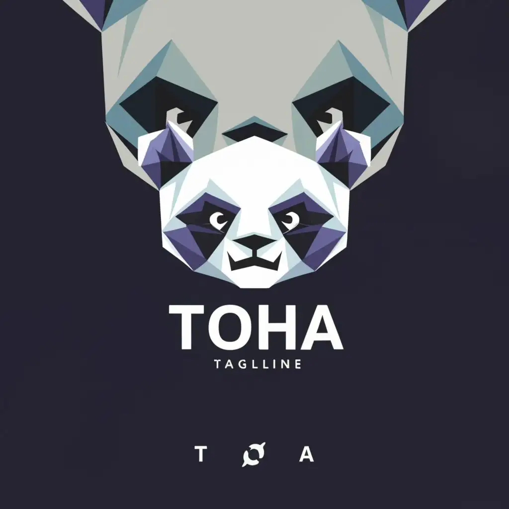 a logo design,with the text "Toha", main symbol:panda,Moderate,be used in Technology industry,clear background