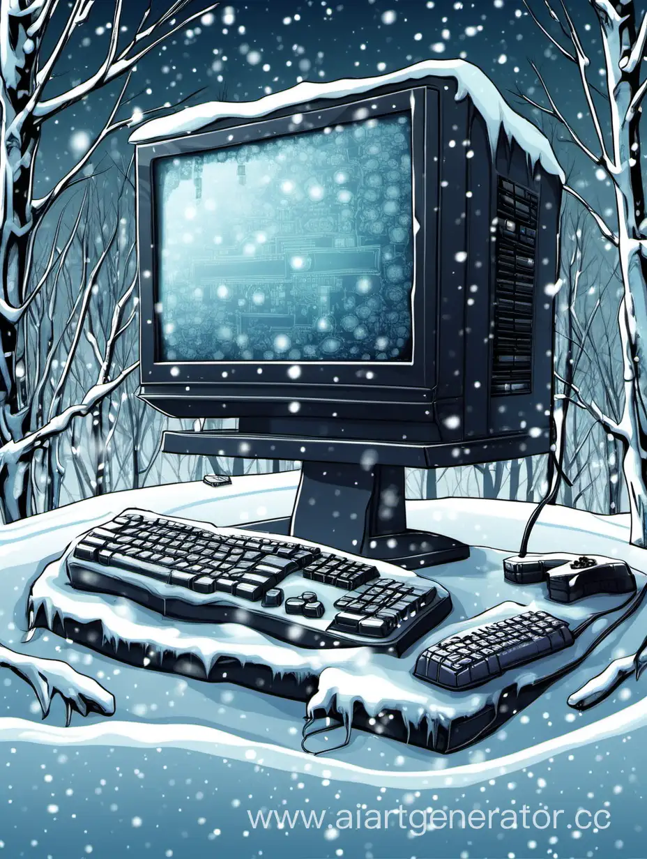 компьютерные игры, зима, холод, замерз