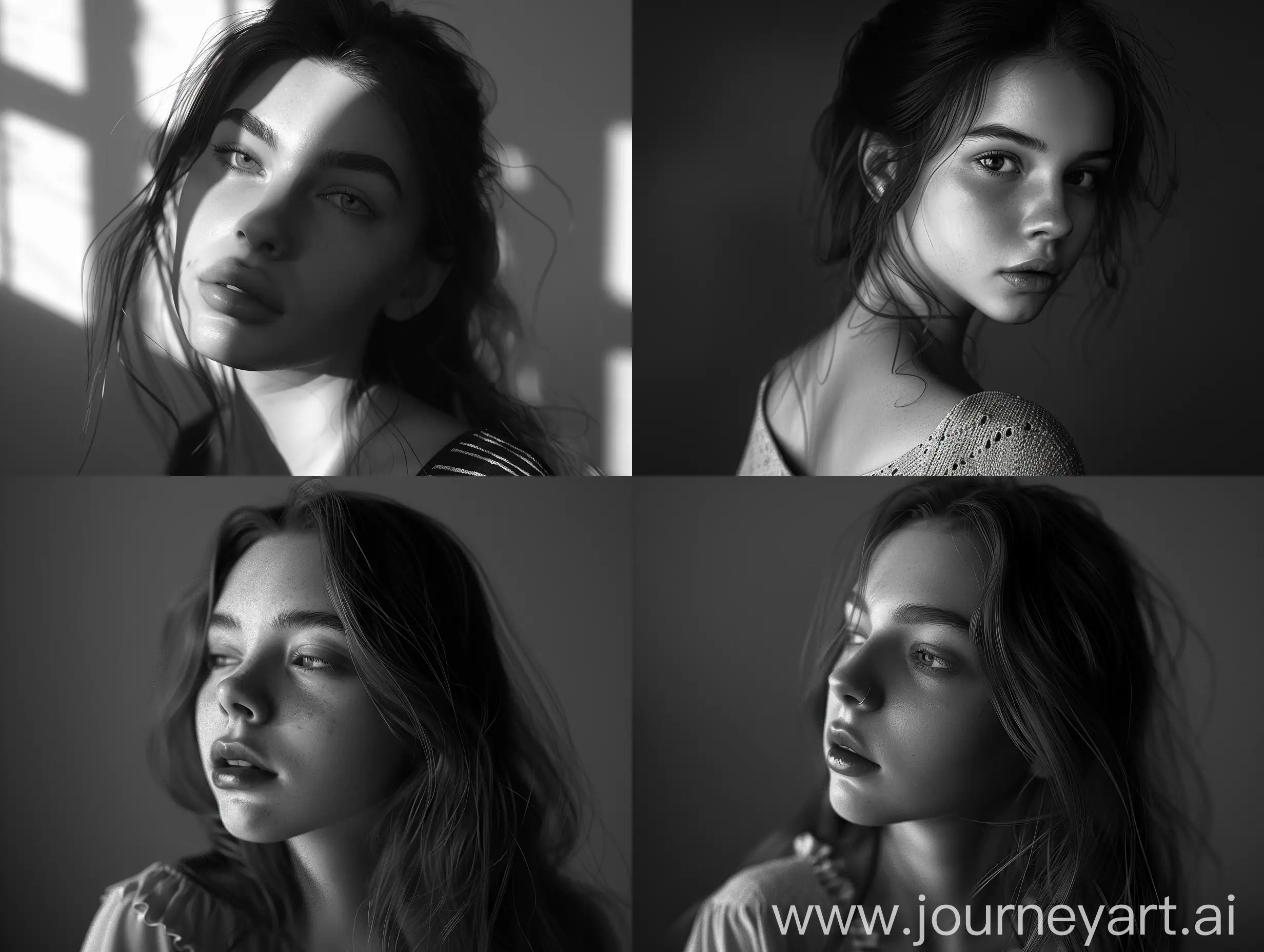Elegant-Studio-Portrait-of-a-Young-Woman-in-Chiaroscuro-Lighting