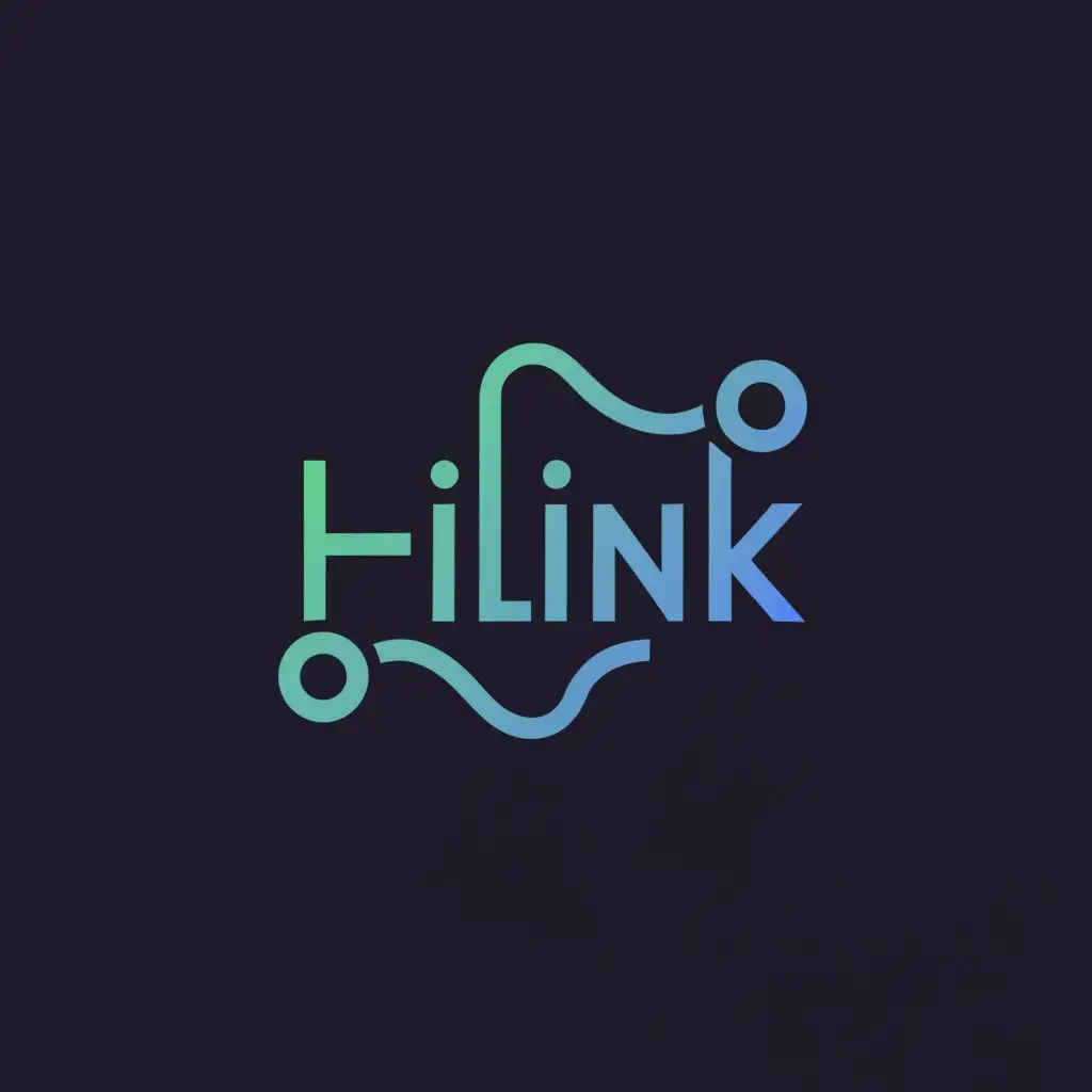 Logo-Design-For-Hi-Link-Modern-Typography-with-a-TechInspired-Emblem