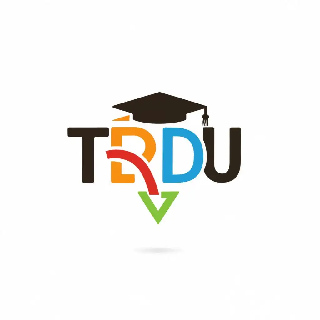 logo, education, with the text "T E R D U", typography, be used in Technology industry