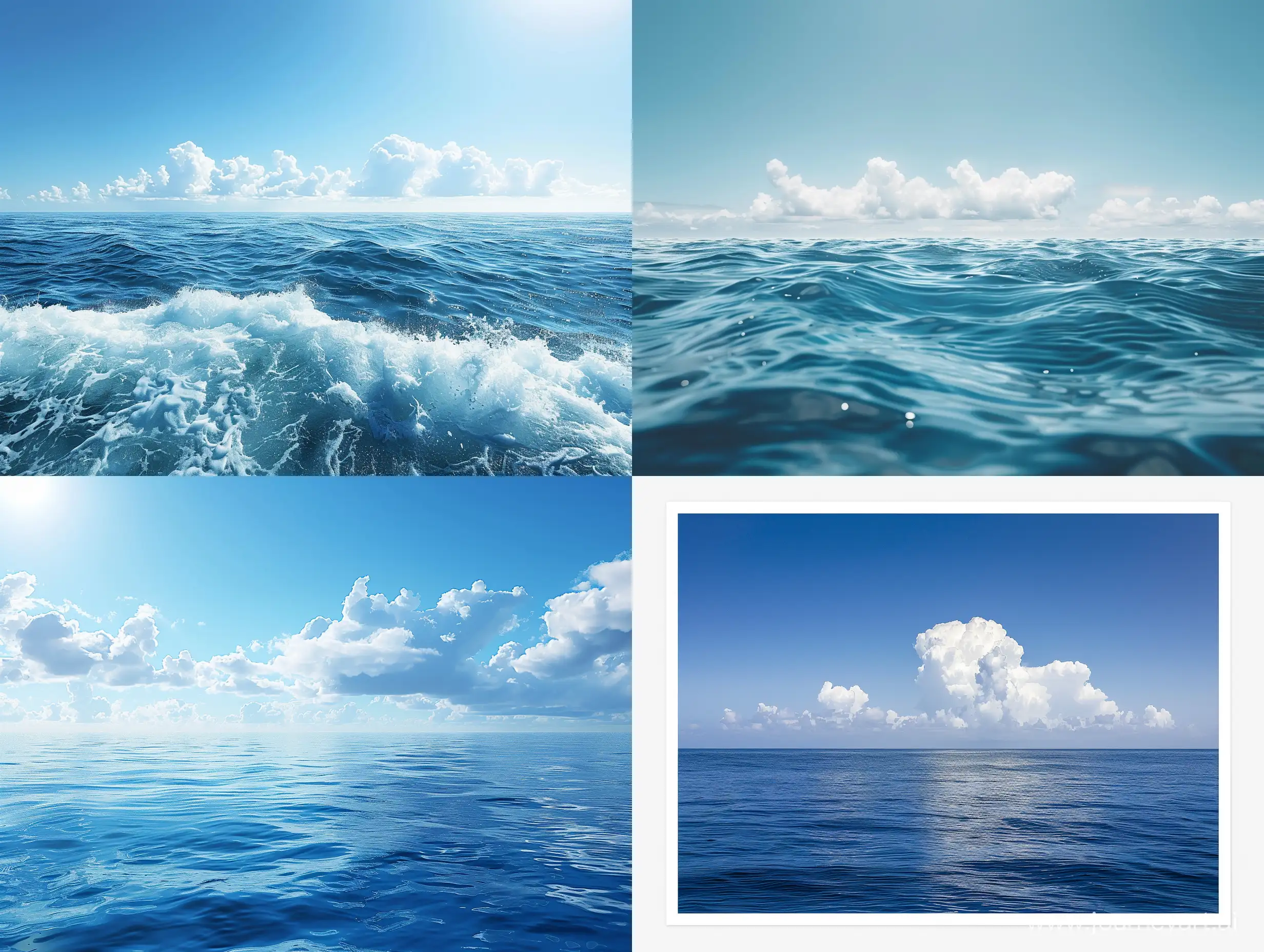 море, безоблачный горизонт, реалистично, canon 5d mark iv