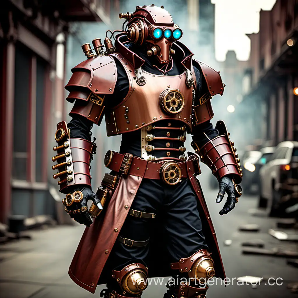 Steampunk-Combat-Android-with-Enhanced-Armor