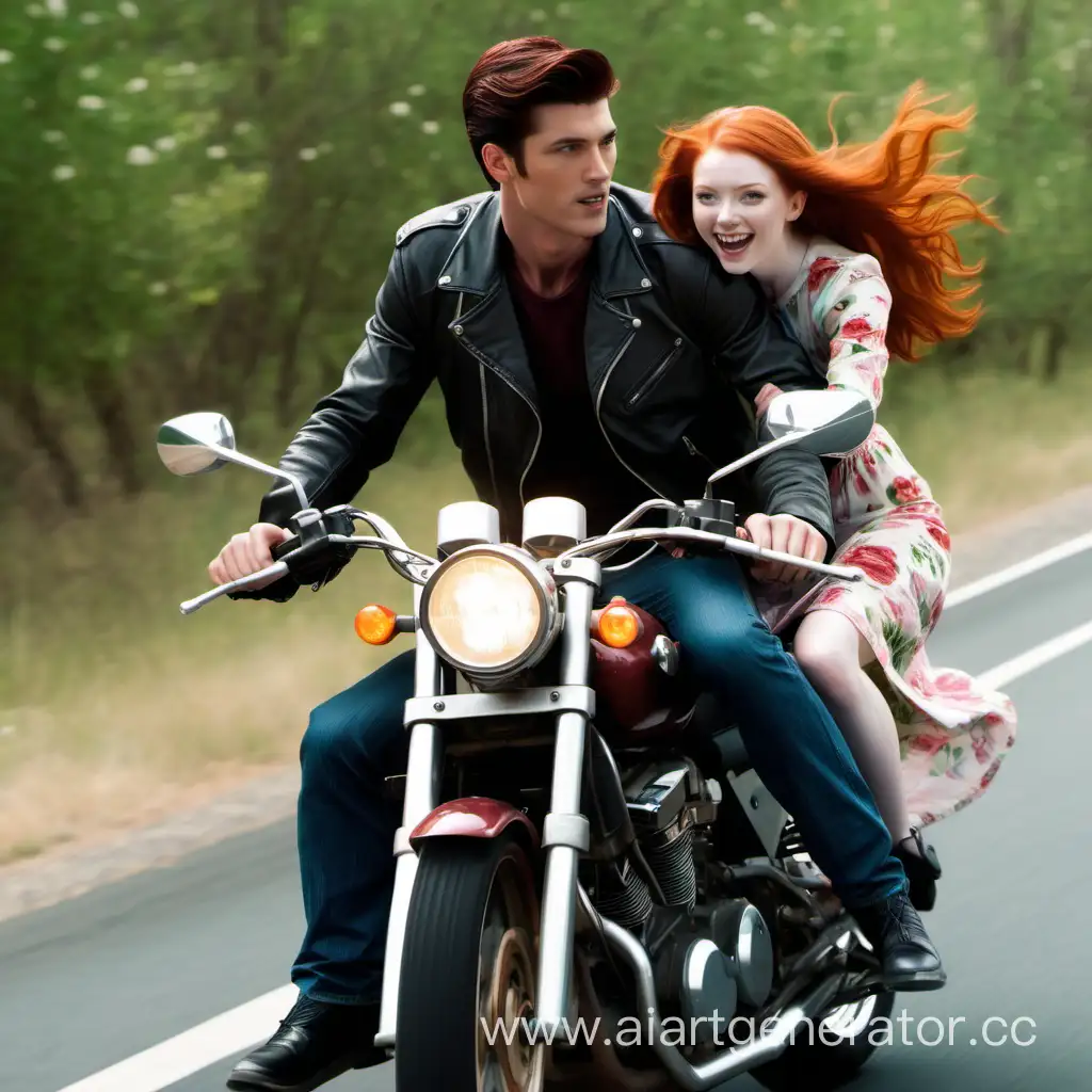 Dynamic-Brunet-Motorcyclist-and-Redhead-Passenger-in-a-Thrilling-Chase-Scene