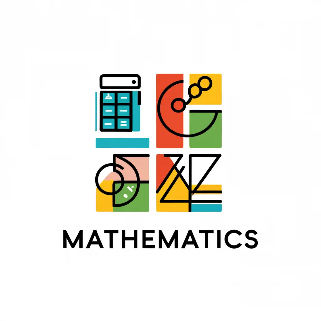 a logo design,with the text "Mathematics Department", main symbol:plus, divide, multiply, calculator, sine wave,Moderate,be used in Education industry,clear background