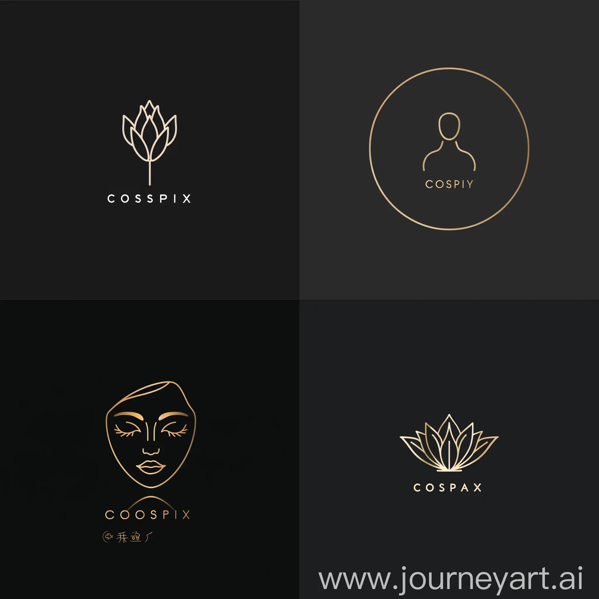 minimal logo for massage clinic that name is cospian 