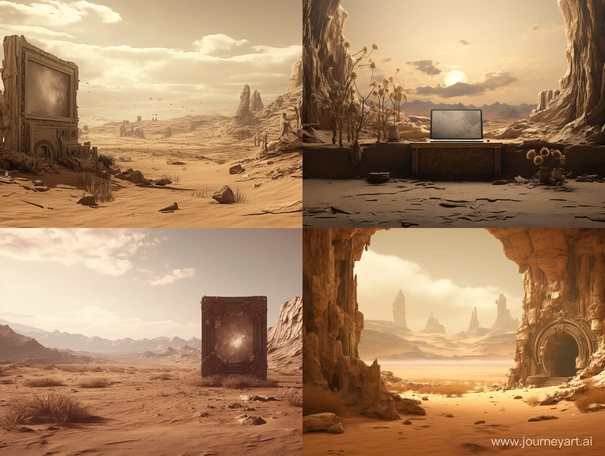 Sepia-8K-Photorealistic-Computer-Buried-in-Desert-Landscape