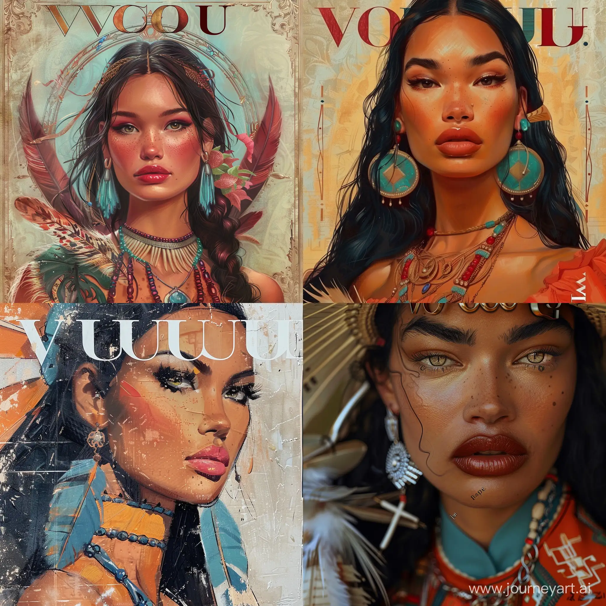 Pocahontas-Inspired-Vogue-Fashion-Portrait-by-Photographer-Tim-Walker