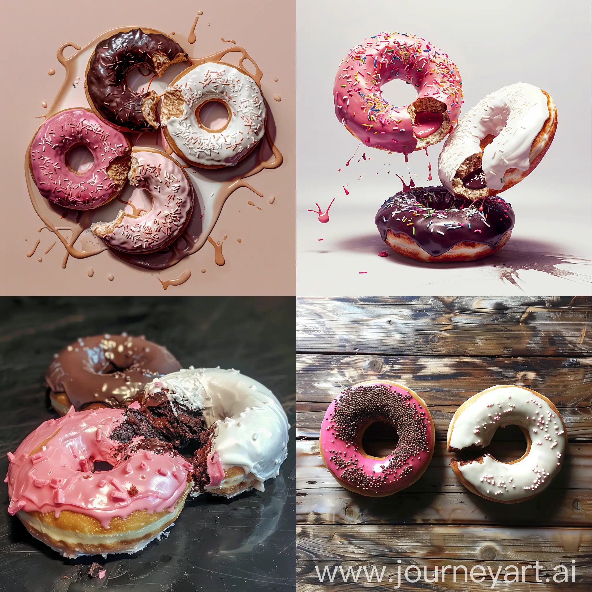 Delicious-Donut-Trio-Indulges-in-Sweet-Cannibalism