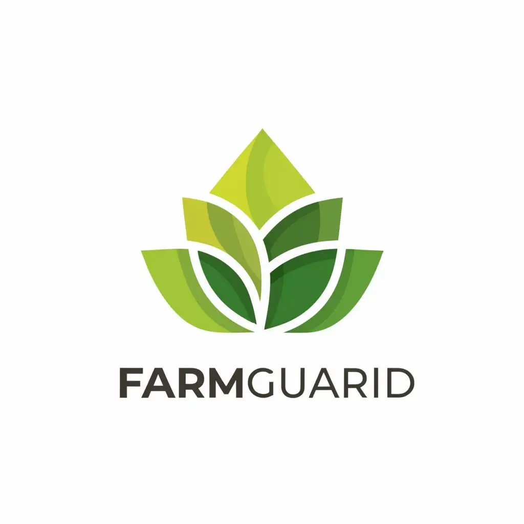a logo design,with the text "FarmGuard", main symbol:Lettuce,Moderate,be used in Technology industry,clear background