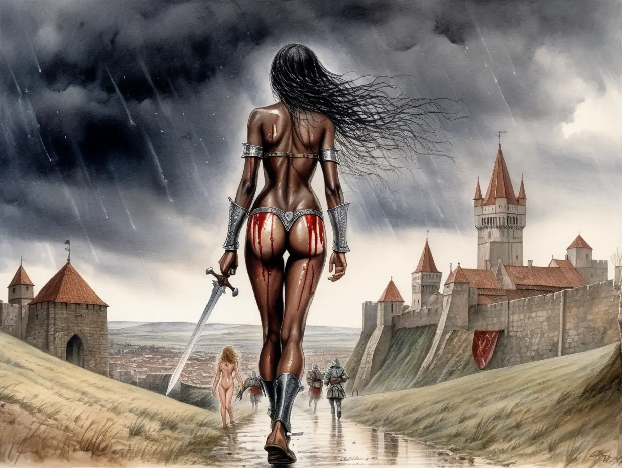 Sensual Warrior Tempestuous Encounter on the Medieval Battlefield