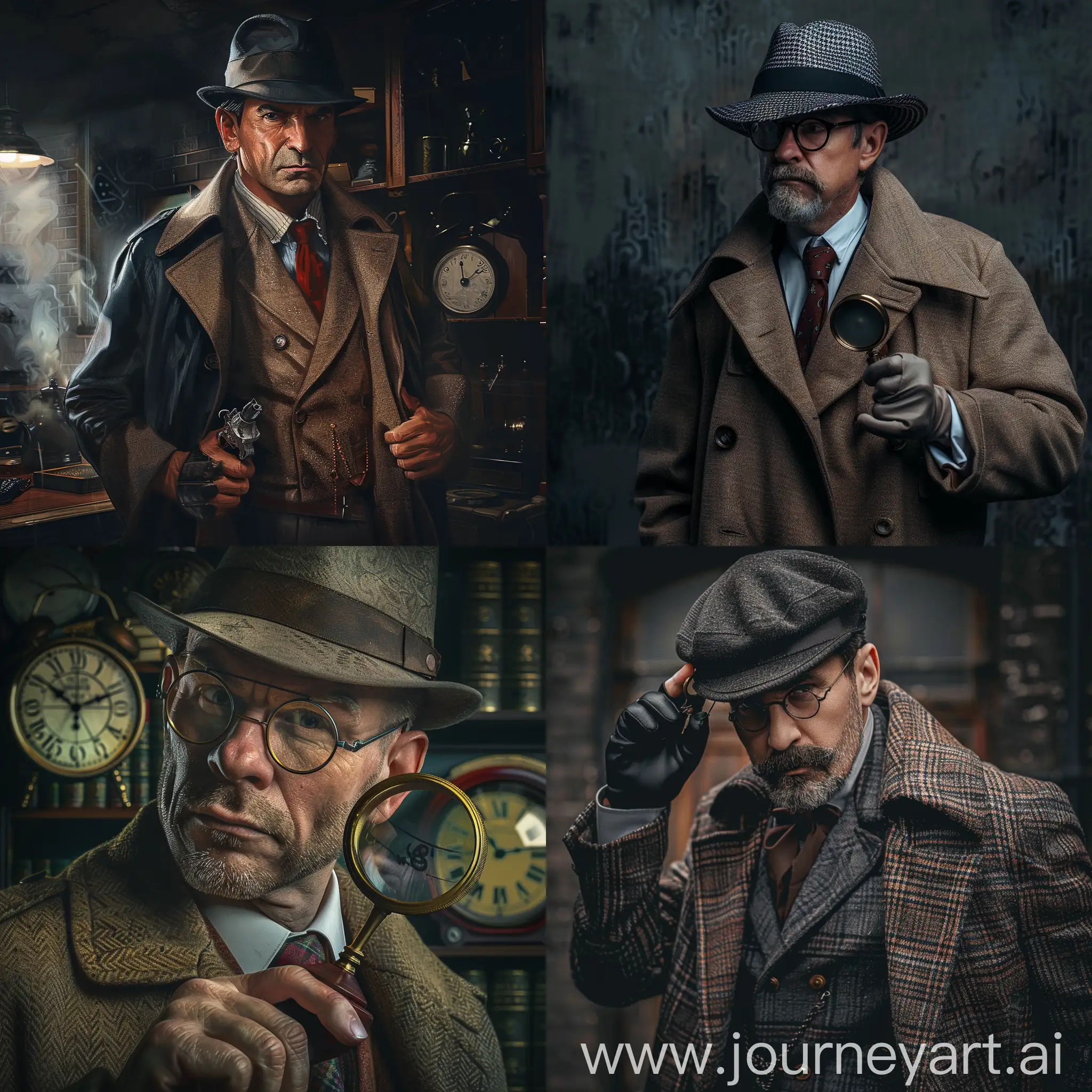 create an image of a detective