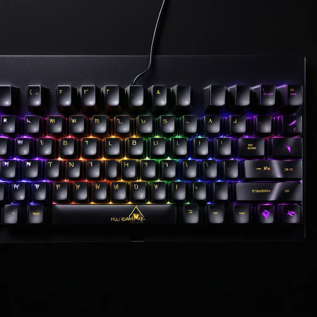 Full Gaming Keyboards on Black Background