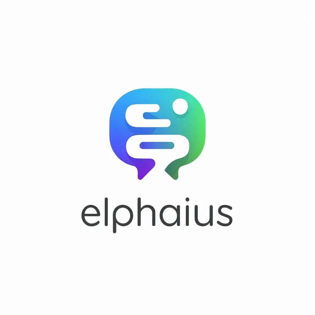 a logo design,with the text "Elphalius", main symbol:group chat,Minimalistic,be used in Events industry,clear background