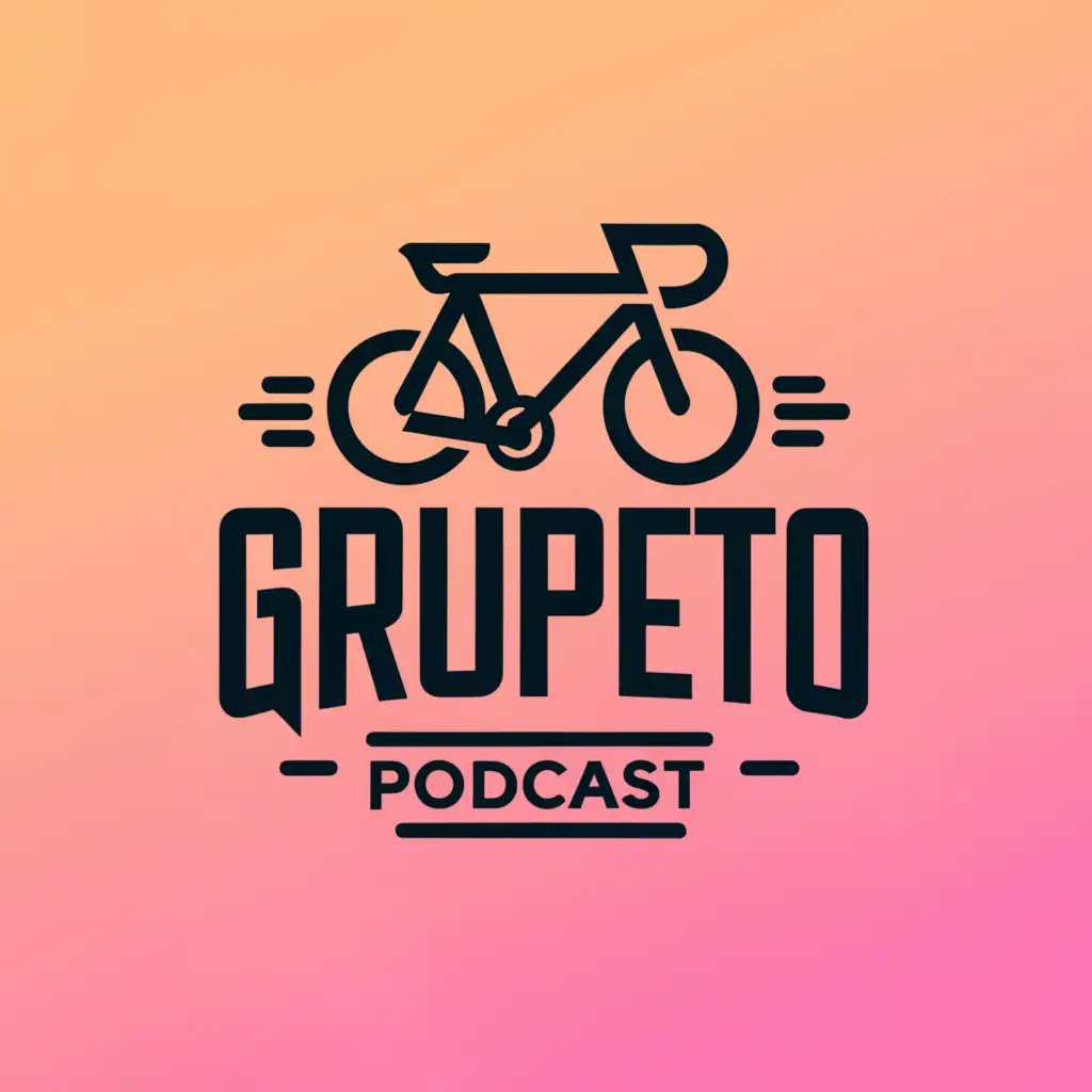 a logo design,with the text "Grupeto Podcast", main symbol:Bycicle,Moderate,be used in Sports Fitness industry,clear background