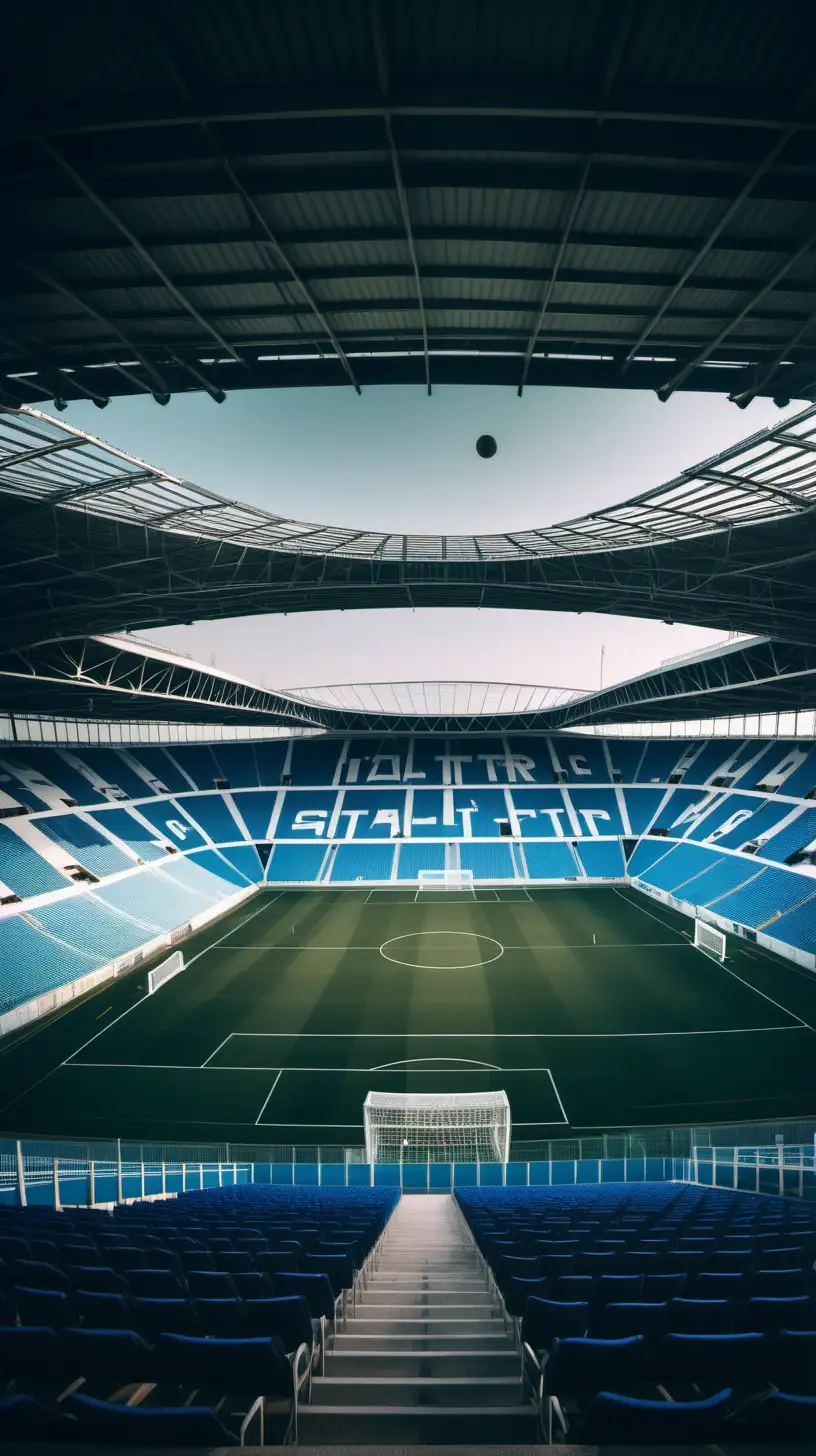 a football club campus with a stadium, a training center and the club offices. Shooting in the middle, it has surrealism, ultra wide angle photography, 8k, realism, best quality, complex details, film textures, clear focus, high resolution