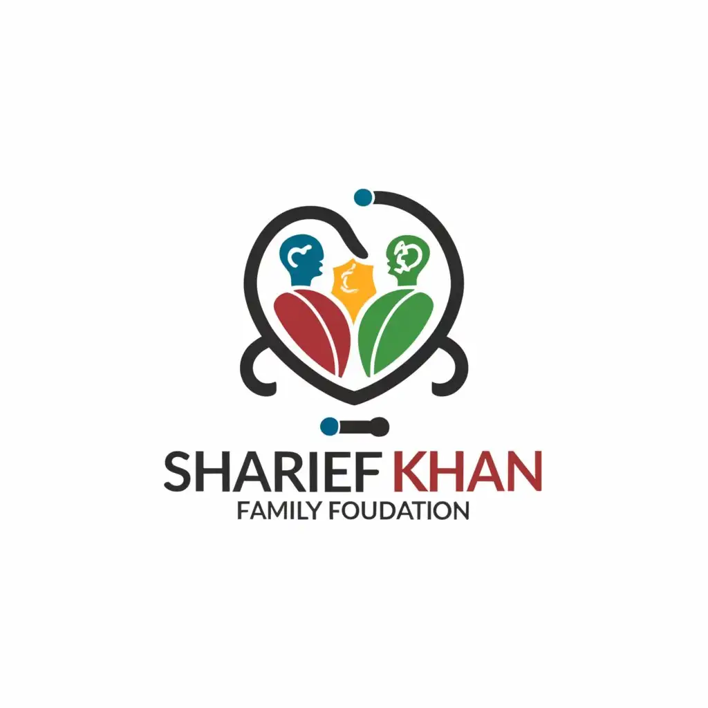 a logo design,with the text "Sharief khan Family Foundation", main symbol:Health money Marriage family,complex,be used in Nonprofit industry,clear background