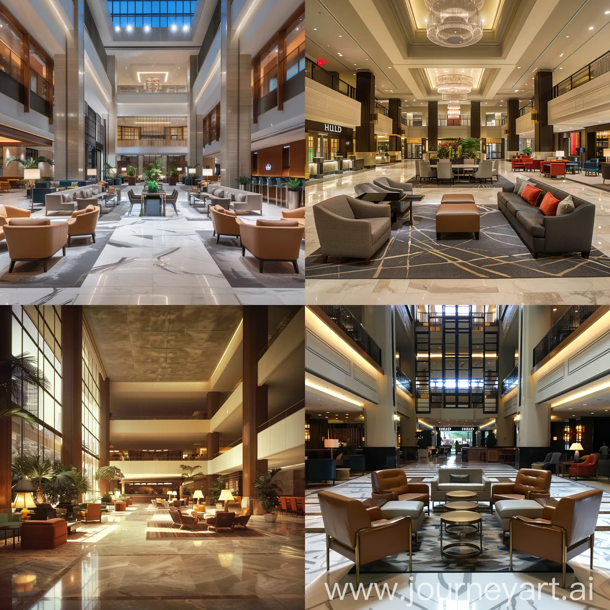 Luxurious-Hilton-Hotel-Lobby-Interior-with-Elegant-Decor
