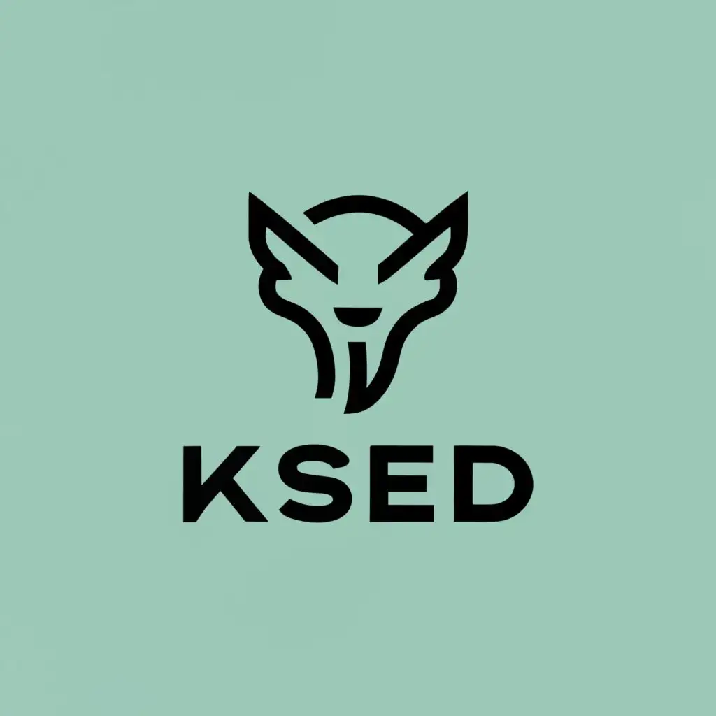 logo, abstract minimal, bold line, modern viper head logo, illustration, typography, with the text "KSEDC", typography