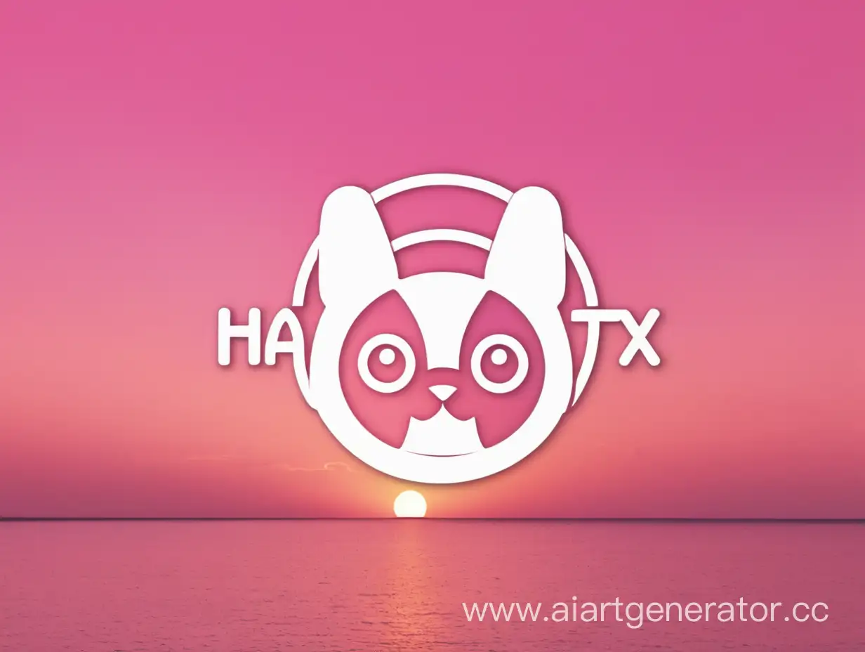 логотип hamsttex на фоне розового заката