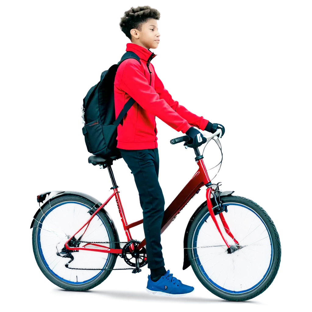 Vibrant-PNG-Image-Male-Middle-School-Student-Riding-Bicycle-in-Striking-Red-and-Black-Attire